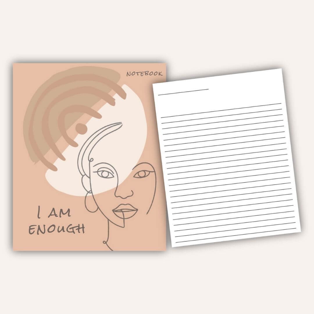 Positive Affirmation Notebook - I Am Enough