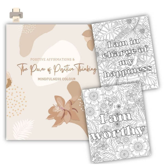 Mindfulness Colour | Positive Affirmation Colouring Book for Women & Teens